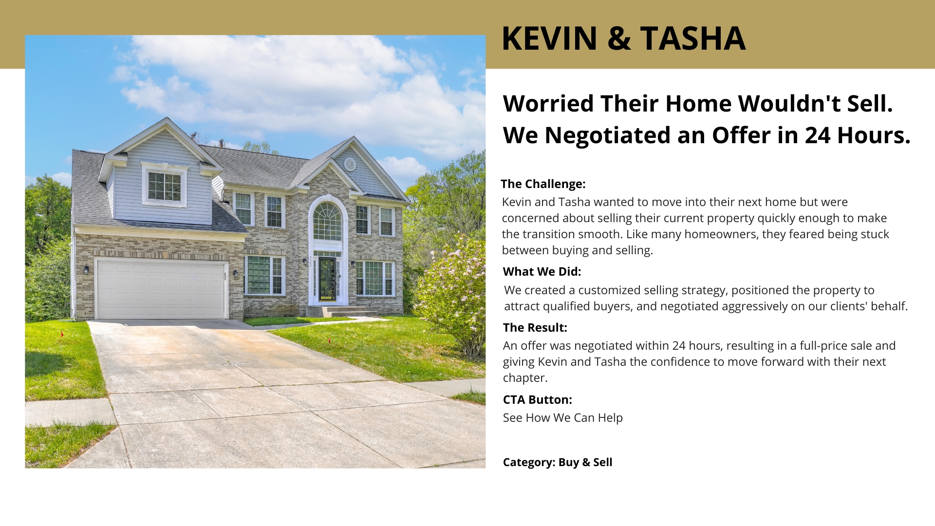 Kevin & Tasha's home — Maryland buy & sell success story with Jon Lahey & The Fine Living Group